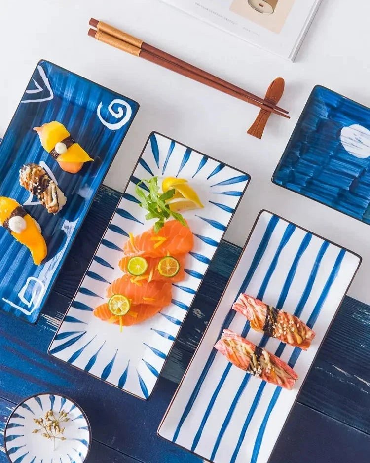 Assiette à sushi en céramique - Tresors asiatiques