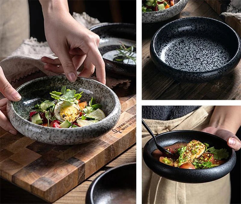 Assiette à sushi en céramique rétro créatifs - Tresors asiatiques