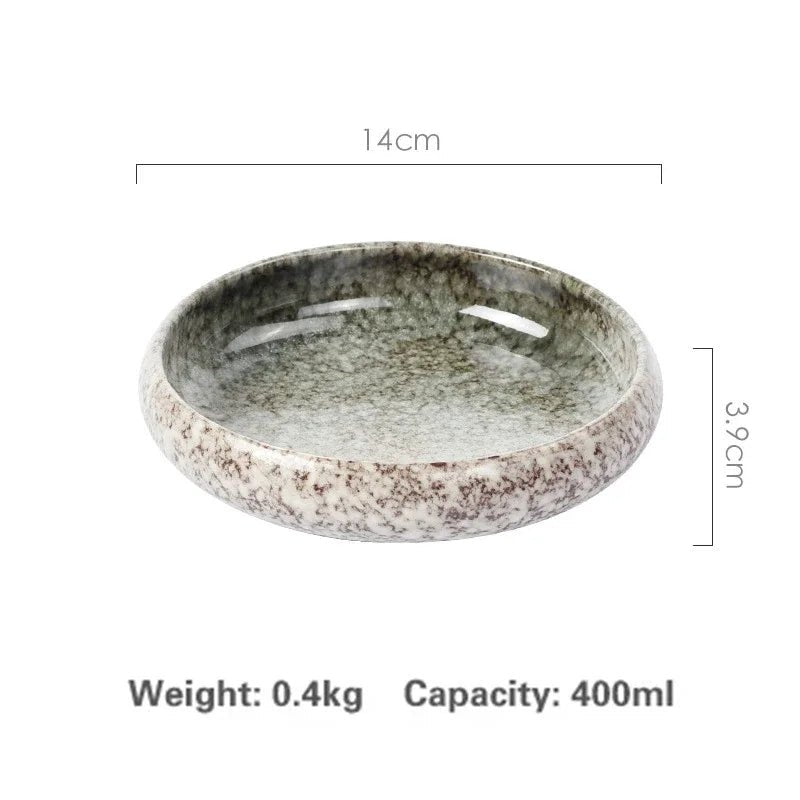 Assiette à sushi en céramique rétro créatifs - Tresors asiatiques