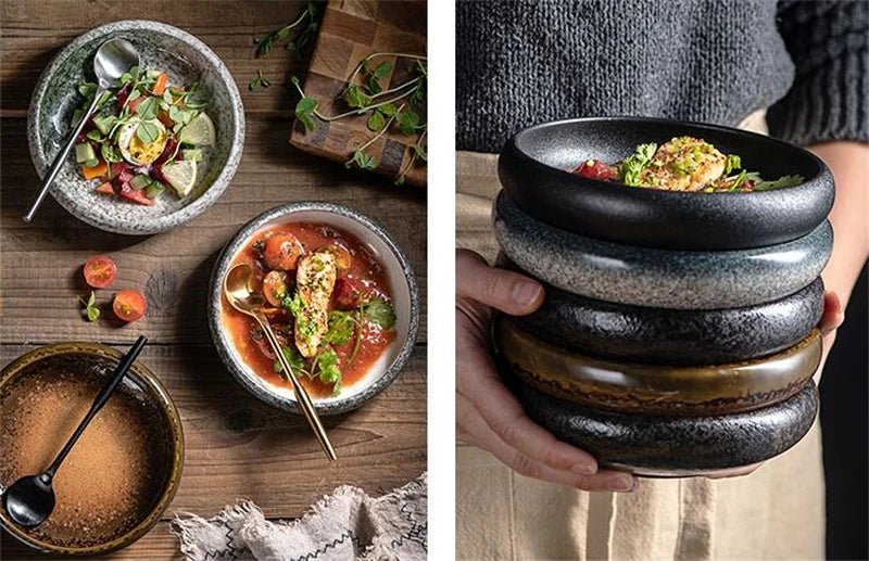 Assiette à sushi en céramique rétro créatifs - Tresors asiatiques