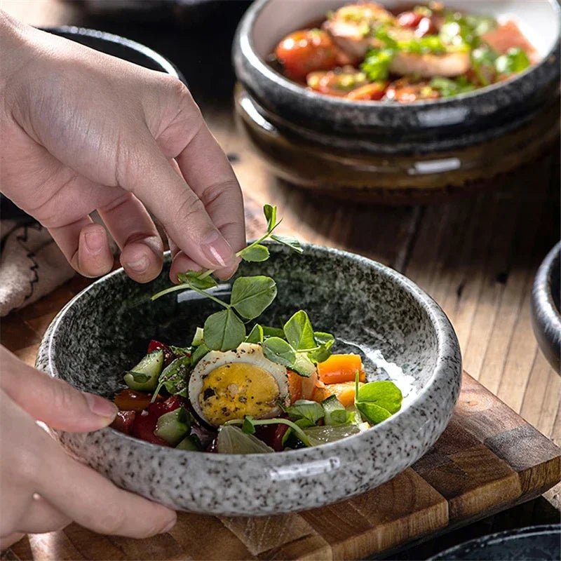 Assiette à sushi en céramique rétro créatifs - Tresors asiatiques
