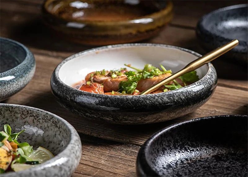 Assiette à sushi en céramique rétro créatifs - Tresors asiatiques