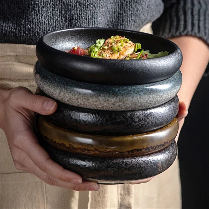 Assiette à sushi en céramique rétro créatifs - Tresors asiatiques