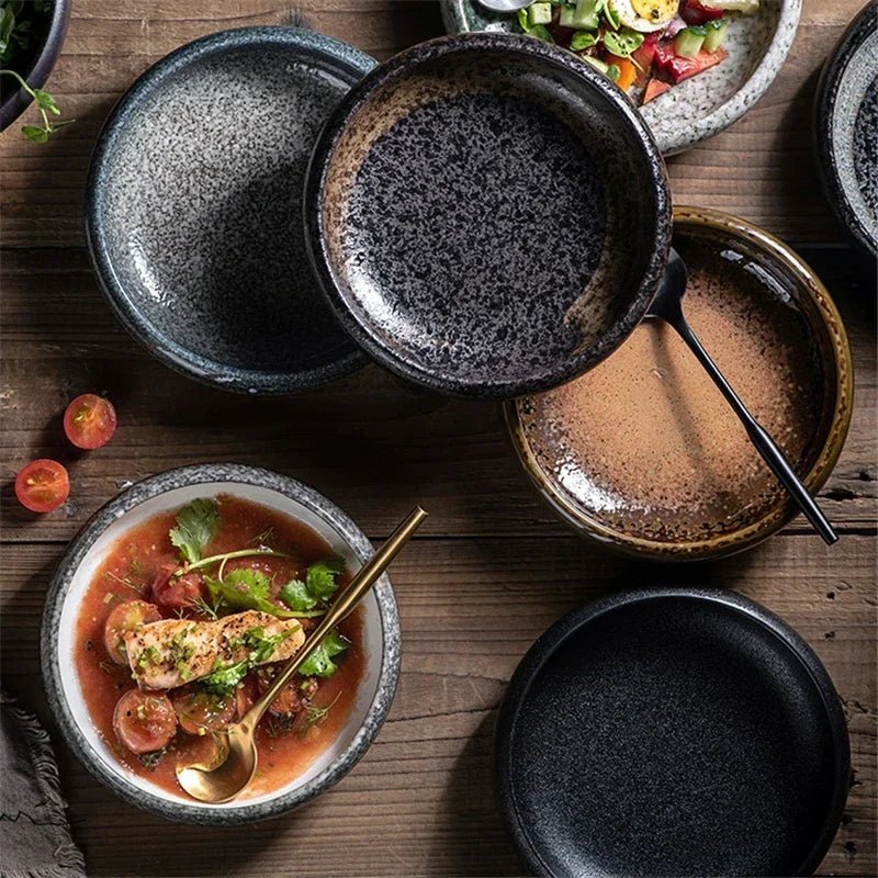 Assiette à sushi en céramique rétro créatifs - Tresors asiatiques