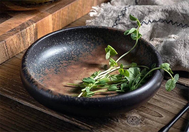 Assiette à sushi en céramique rétro créatifs - Tresors asiatiques
