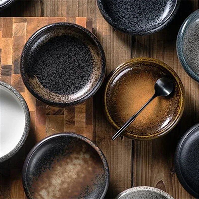 Assiette à sushi en céramique rétro créatifs - Tresors asiatiques