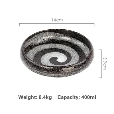 Assiette à sushi en céramique rétro créatifs - Tresors asiatiques