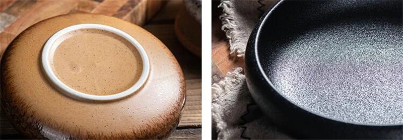 Assiette à sushi en céramique rétro créatifs - Tresors asiatiques