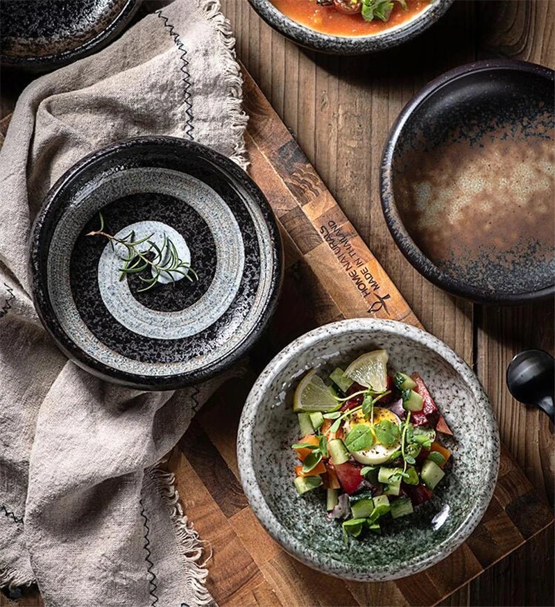 Assiette à sushi en céramique rétro créatifs - Tresors asiatiques