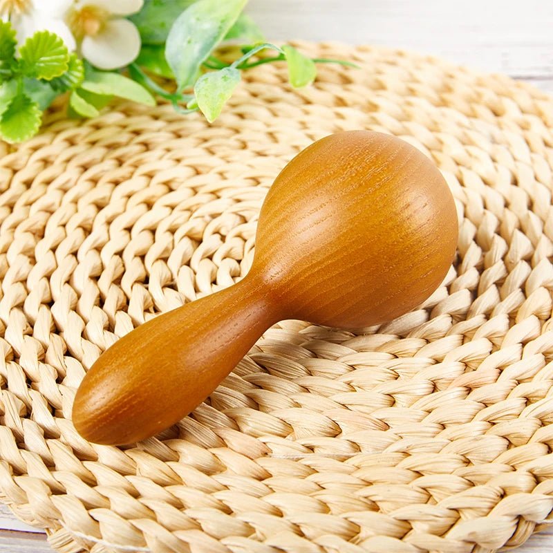 Bâton d'énergie à boule ronde en bois de Thaïlande - Tresors asiatiques