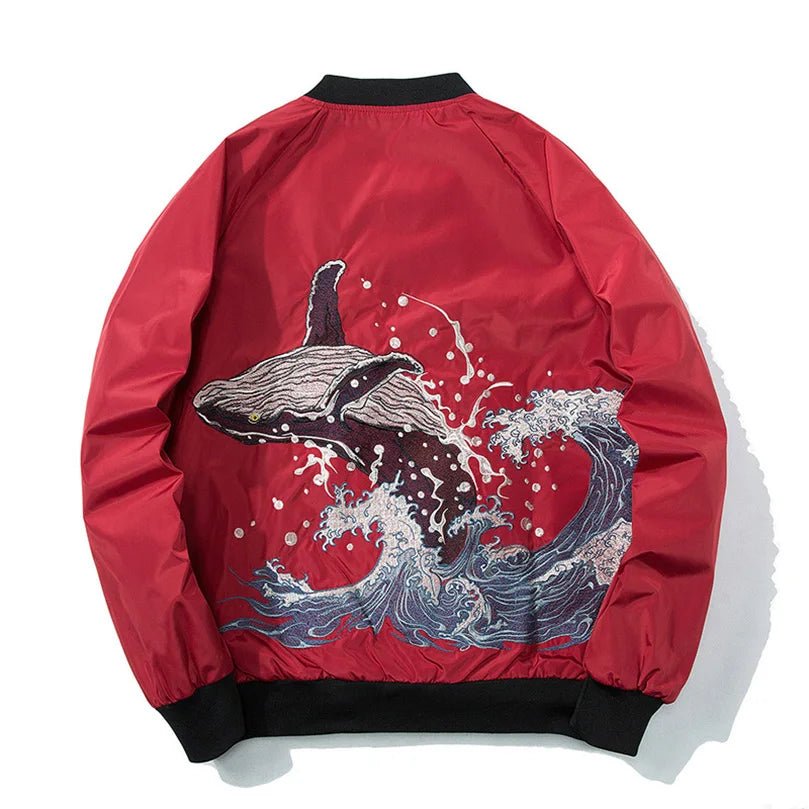 Blouson aviateur brodé Sukajan pour hommes - Tresors asiatiques