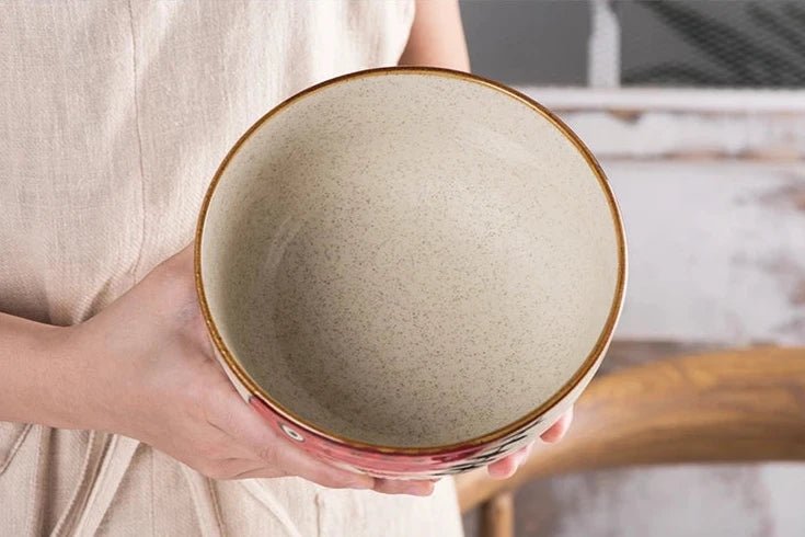 Bol en céramique peint à la main style japonais - Tresors asiatiques