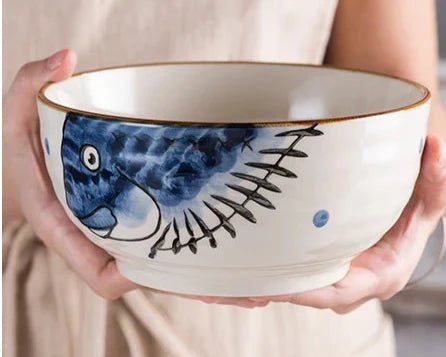 Bol en céramique peint à la main style japonais - Tresors asiatiques
