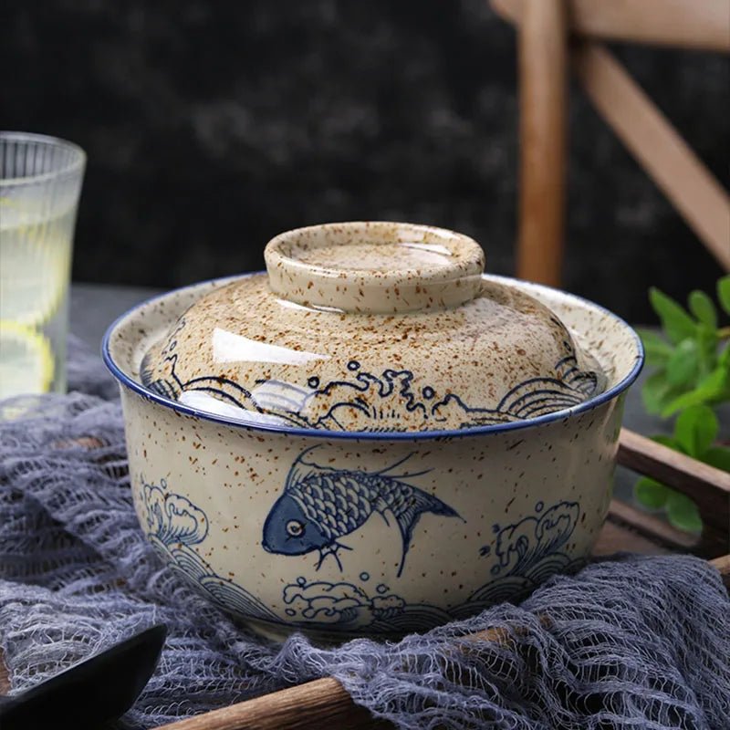Bol Ramen Japonais avec Couvercle - Tresors asiatiques