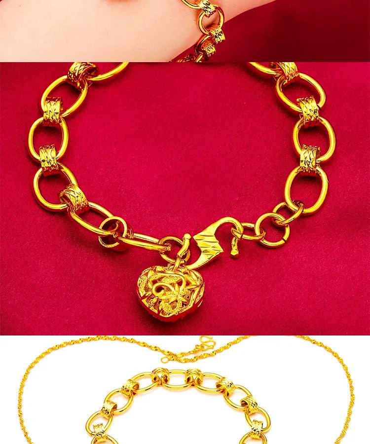 Bracelet d’amour vietnamien plaqué or - Tresors asiatiques