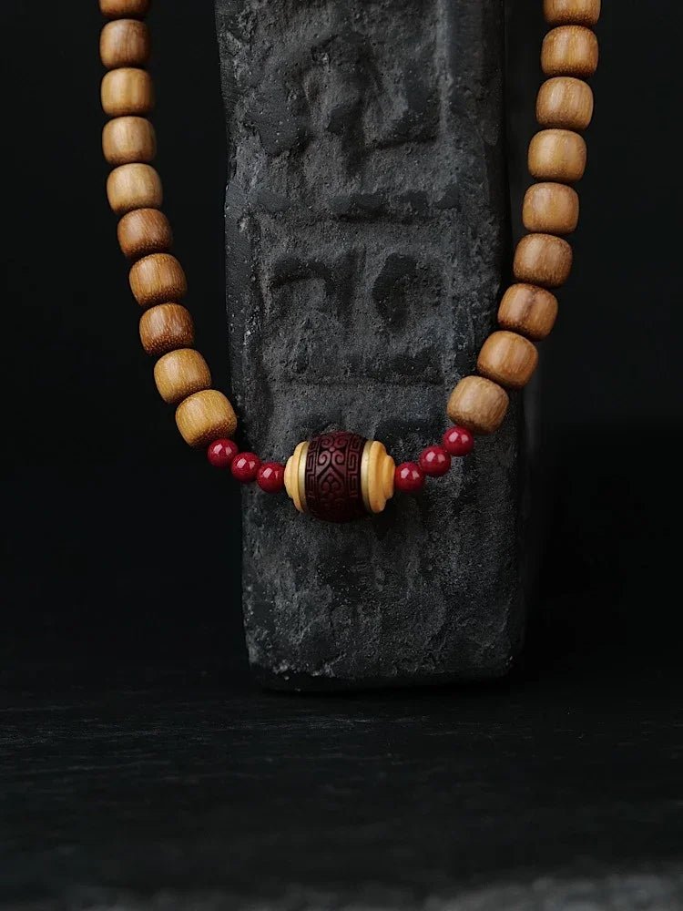 Bracelet unisexe en bois parfumé de style Vietnam - Tresors asiatiques
