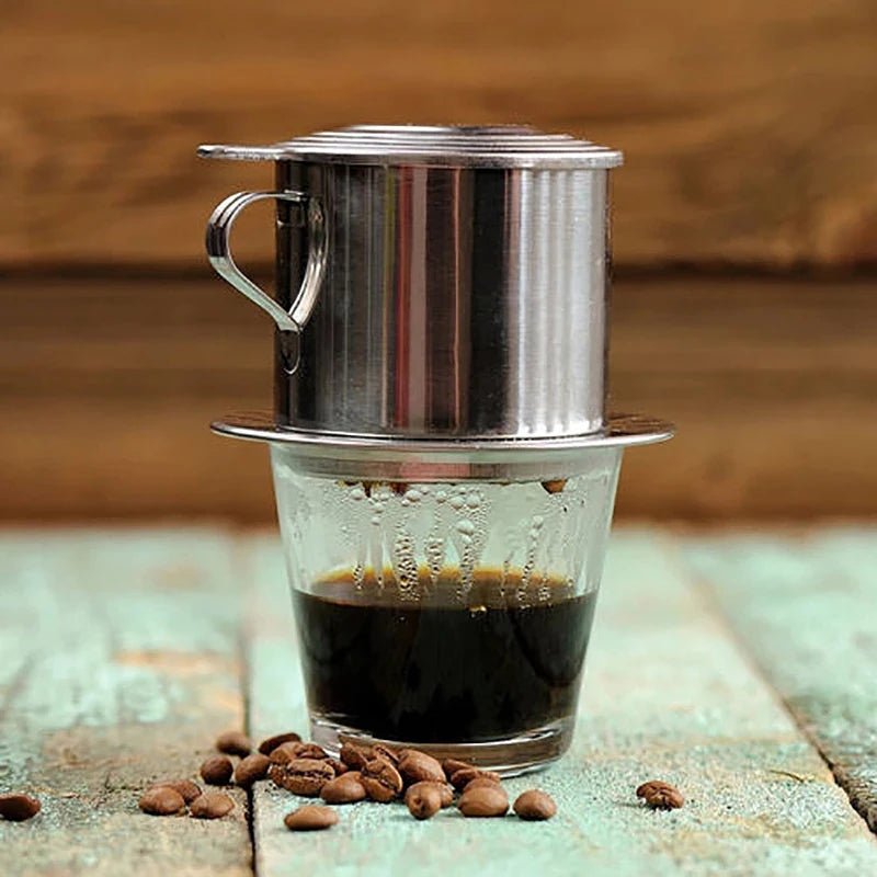 Cafetière filtrante vietnamienne en acier inoxydable - Tresors asiatiques