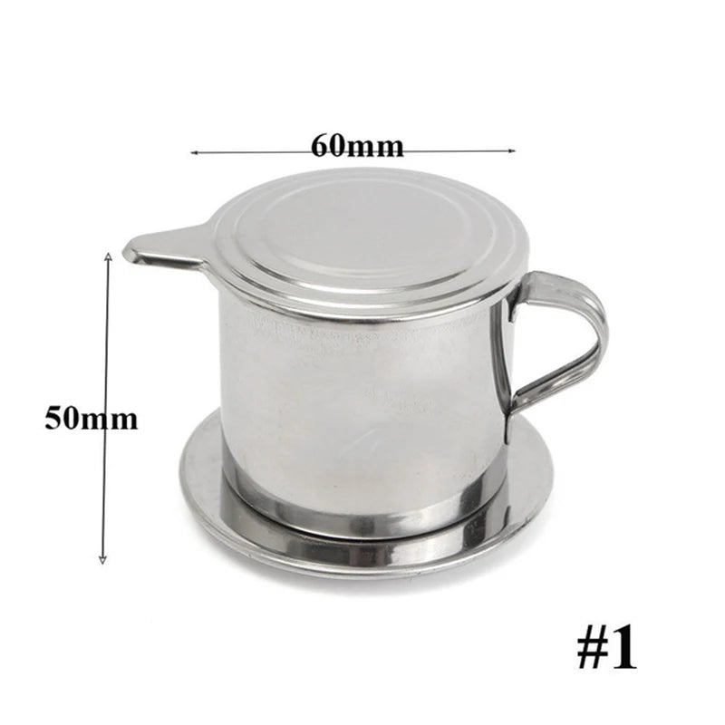 Cafetière filtrante vietnamienne en acier inoxydable - Tresors asiatiques