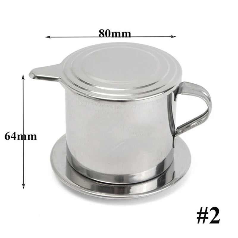 Cafetière filtrante vietnamienne en acier inoxydable - Tresors asiatiques