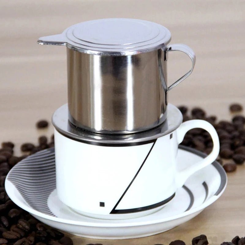 Cafetière filtrante vietnamienne en acier inoxydable - Tresors asiatiques