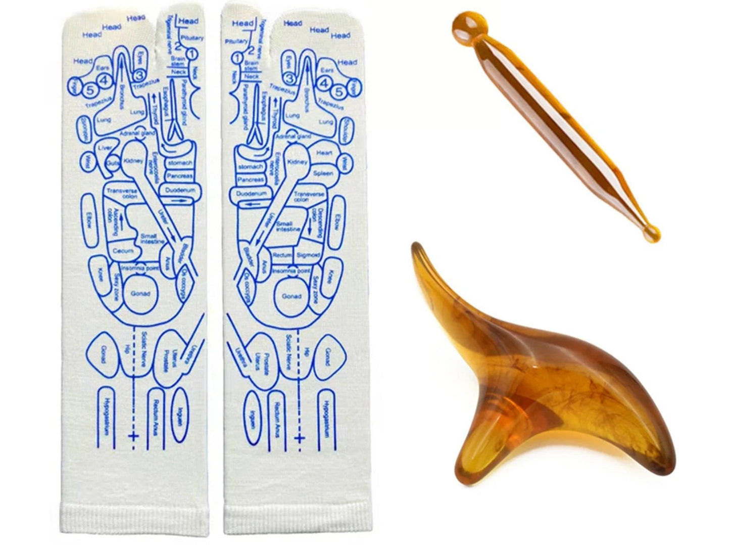 Chaussettes d'acupuncture pour le massage des pieds - Tresors asiatiques
