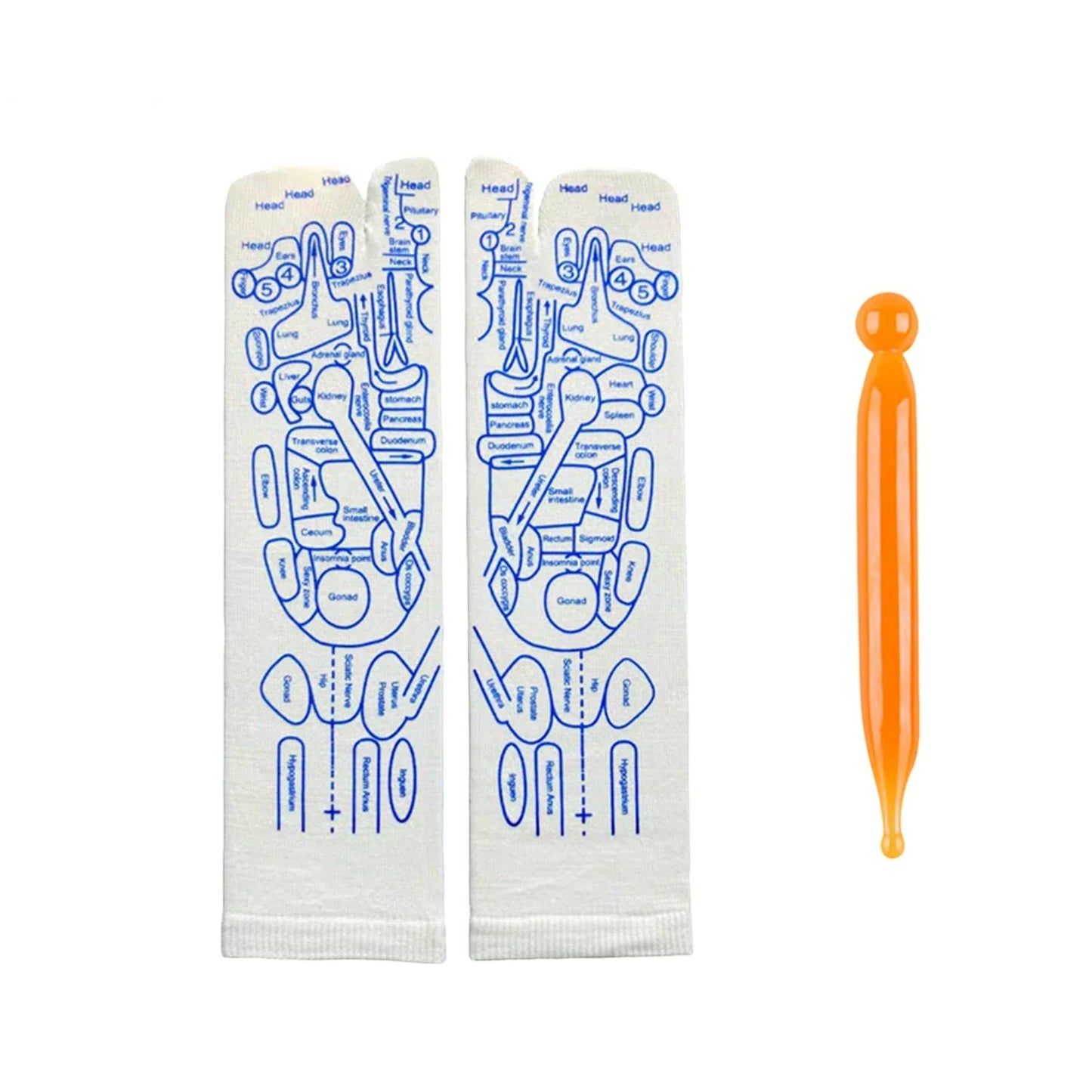 Chaussettes d'acupuncture pour le massage des pieds - Tresors asiatiques