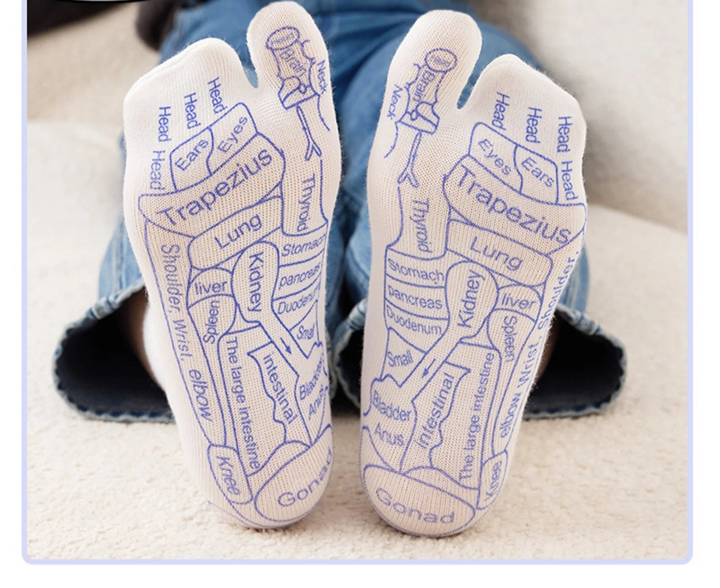 Chaussettes d'acupuncture pour le massage des pieds - Tresors asiatiques