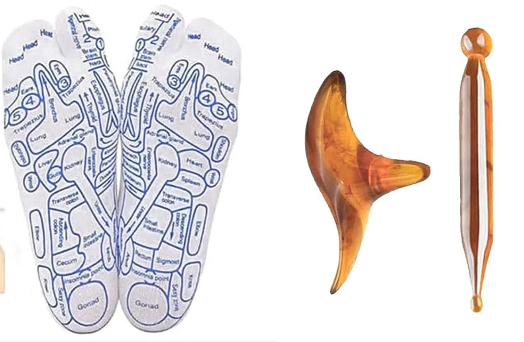 Chaussettes d'acupuncture pour le massage des pieds - Tresors asiatiques