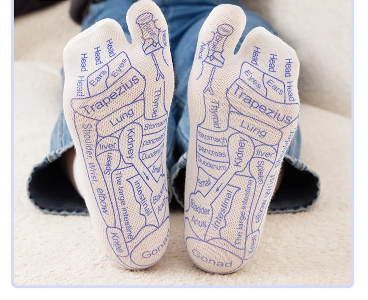 Chaussettes d'acupuncture pour le massage des pieds - Tresors asiatiques