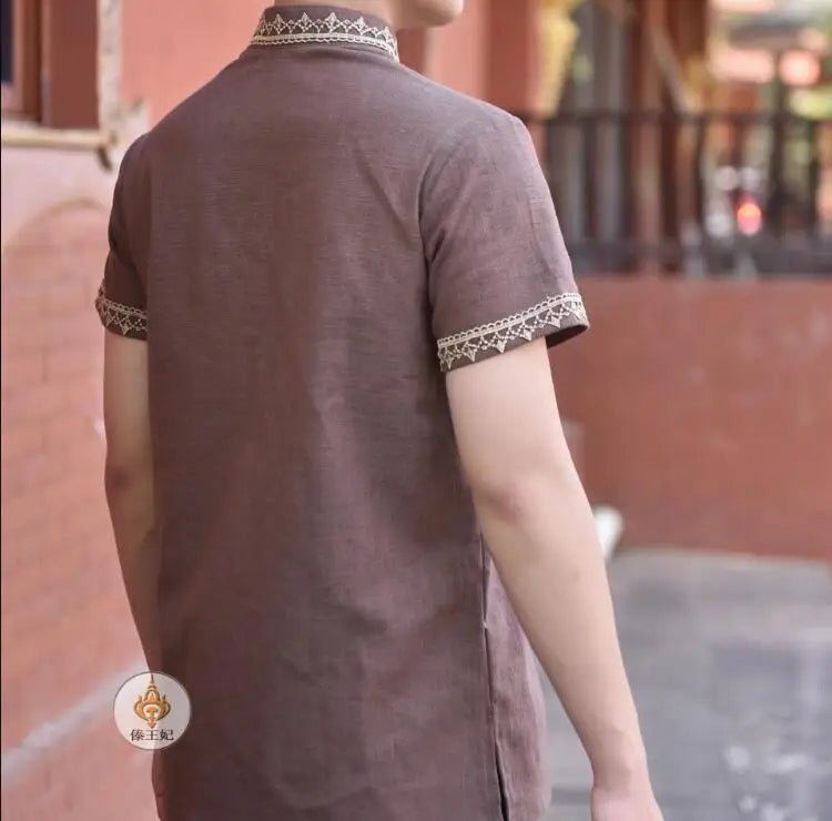 Chemise d'été vintage thaïlandaise pour hommes - Tresors asiatiques