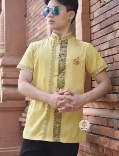 Chemise d'été vintage thaïlandaise pour hommes - Tresors asiatiques