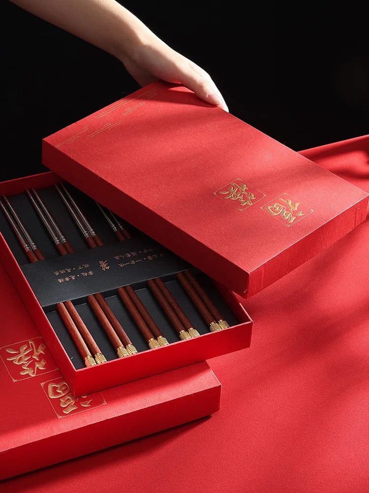Coffret cadeau de 10 paires de Baguettes - Tresors asiatiques