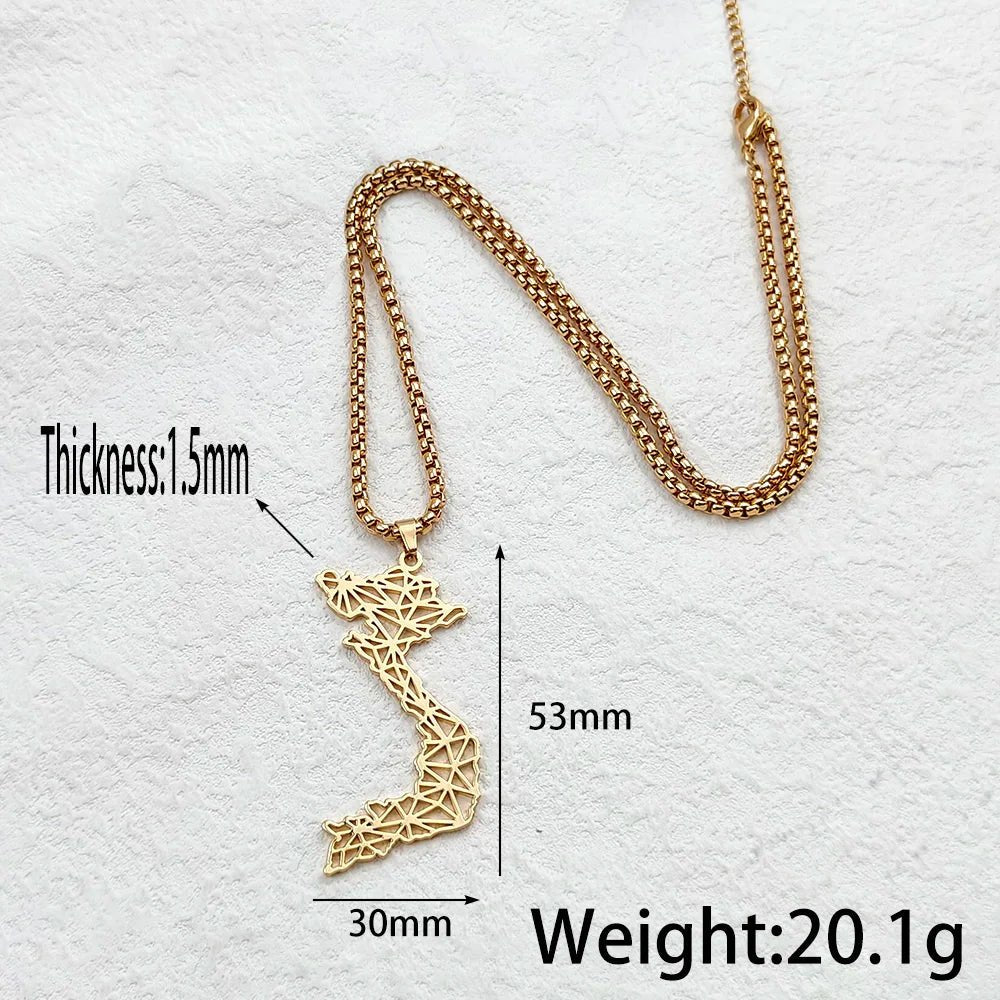 Collier en forme de carte du Vietnam - Tresors asiatiques