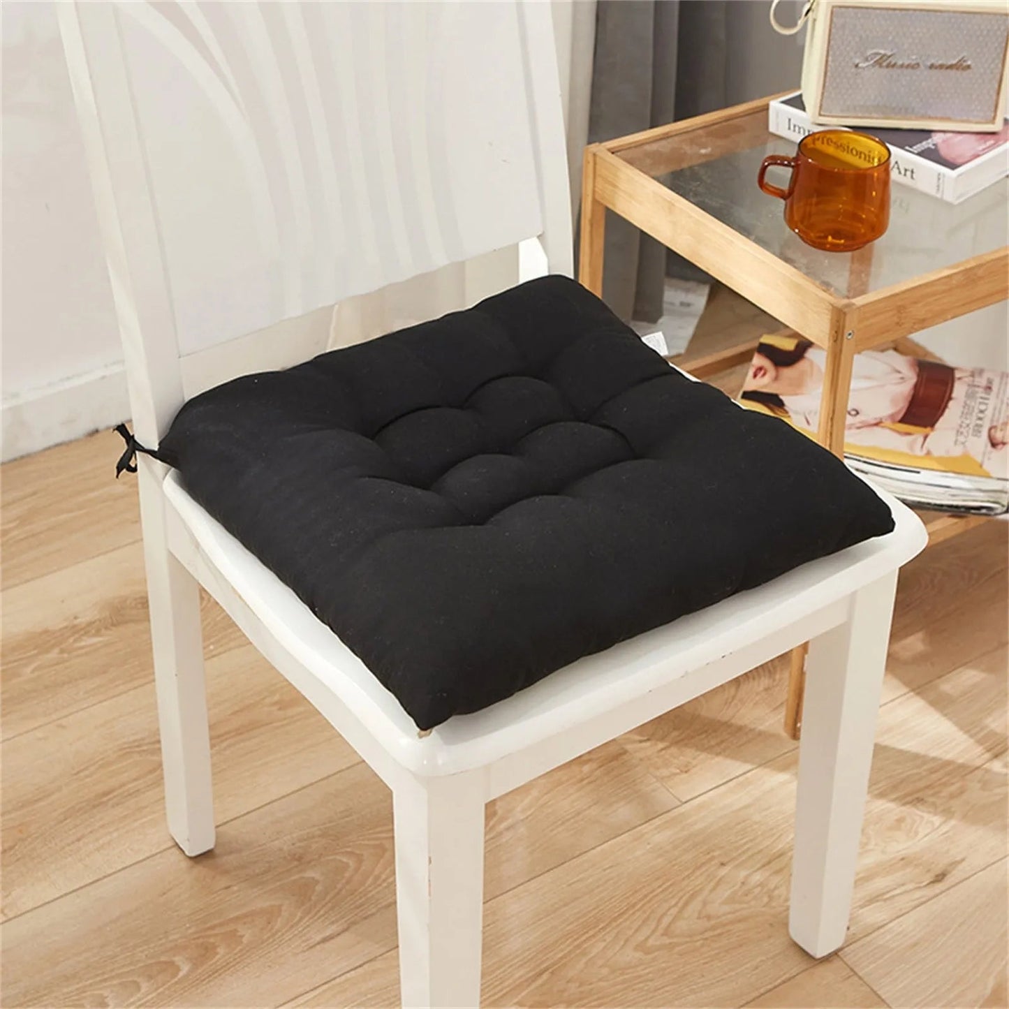 Coussin de Chaise en Polymères Carrés en Coton Doux et Rembourré - Tresors asiatiques
