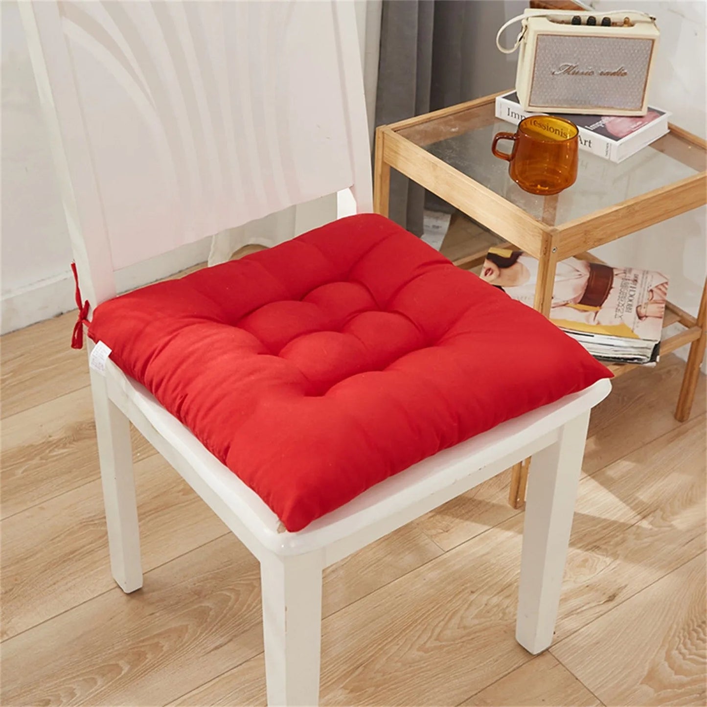 Coussin de Chaise en Polymères Carrés en Coton Doux et Rembourré - Tresors asiatiques