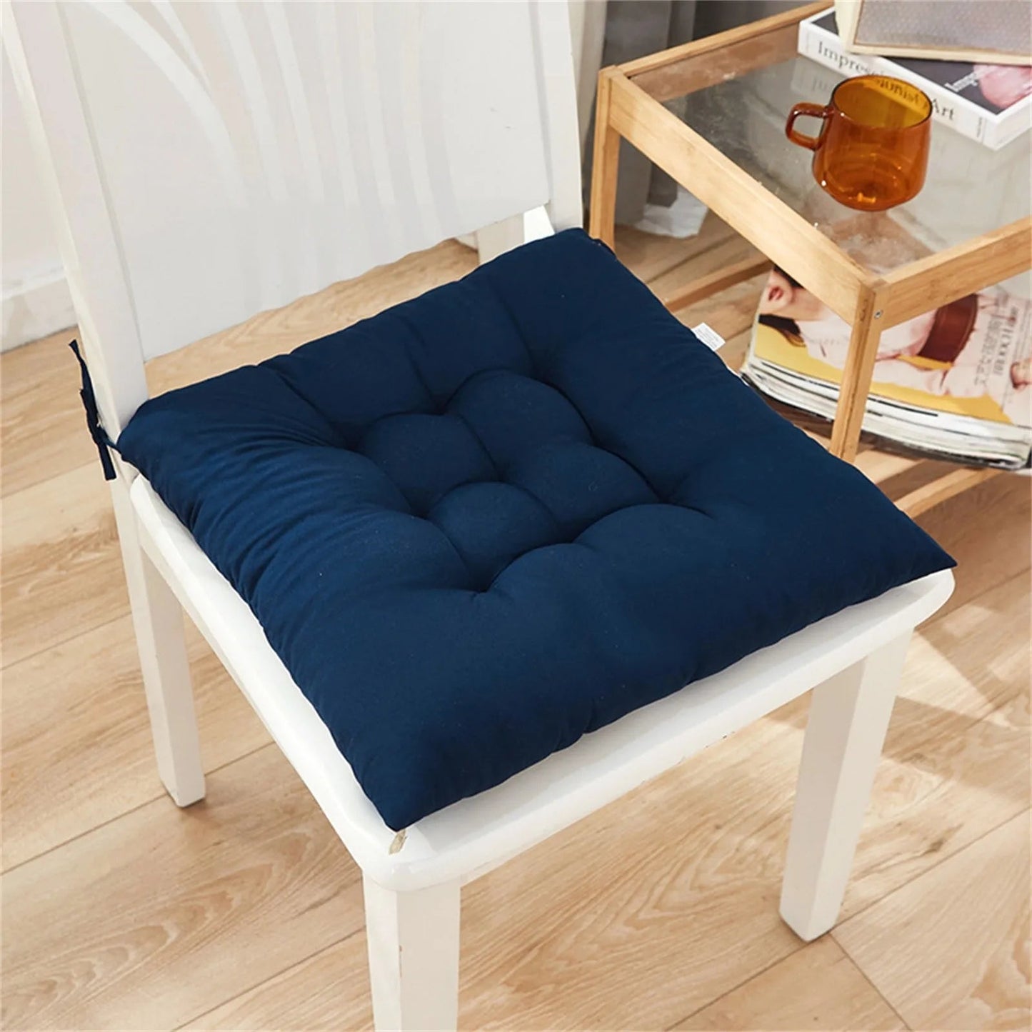 Coussin de Chaise en Polymères Carrés en Coton Doux et Rembourré - Tresors asiatiques