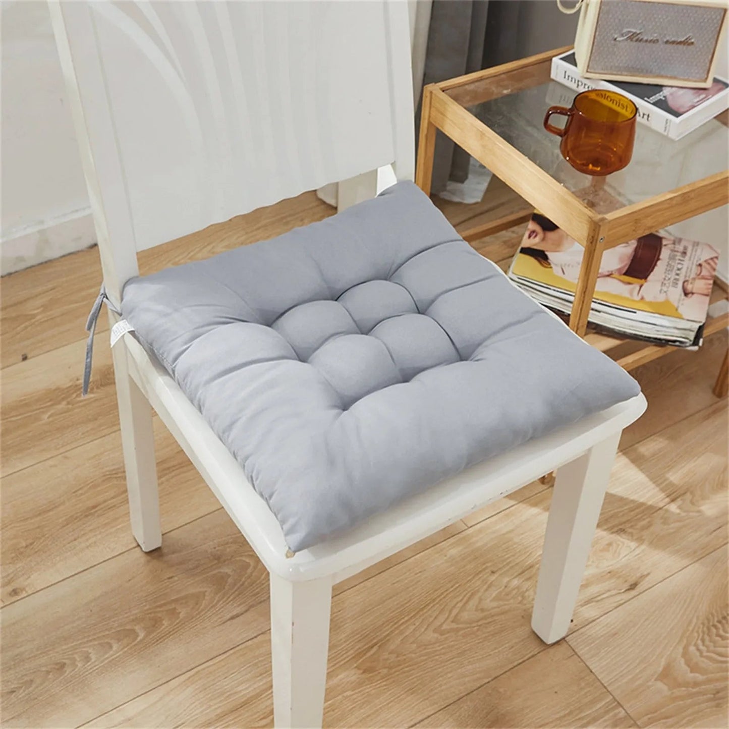 Coussin de Chaise en Polymères Carrés en Coton Doux et Rembourré - Tresors asiatiques