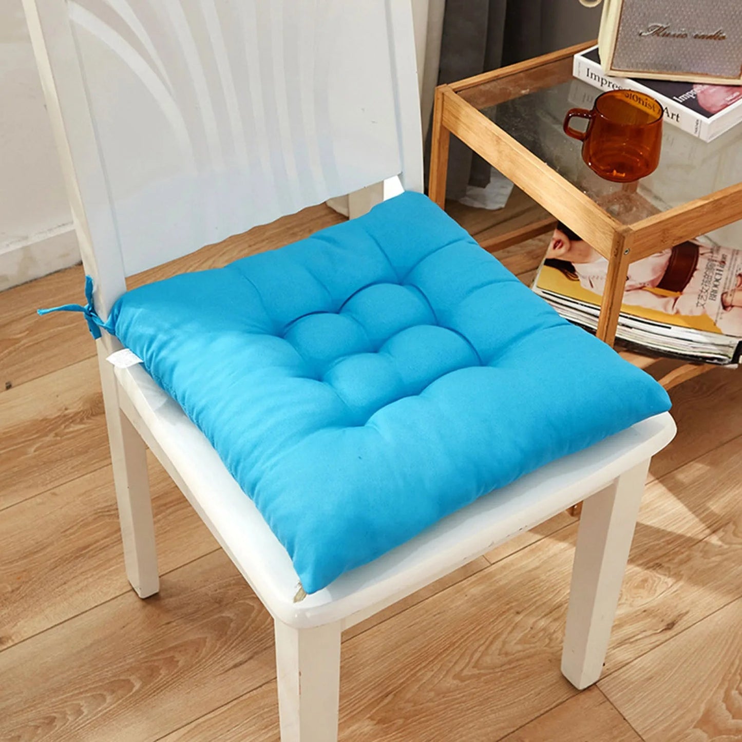 Coussin de Chaise en Polymères Carrés en Coton Doux et Rembourré - Tresors asiatiques
