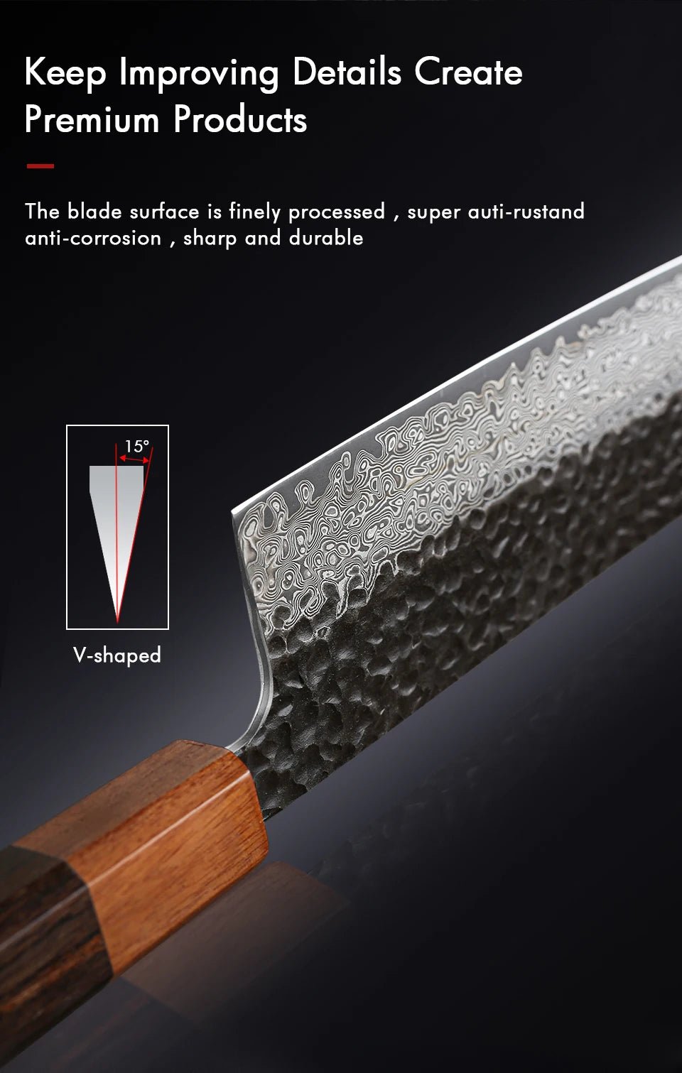 Couteau Santoku Japonais - Tresors asiatiques