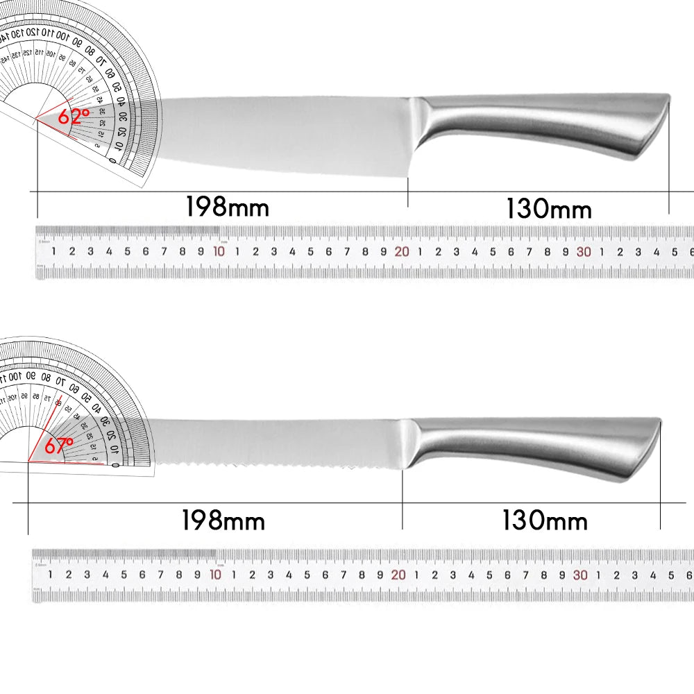 Couteaux Japonais - Ensemble de 5 couteaux de Chef de cuisine japonaise - Tresors asiatiques