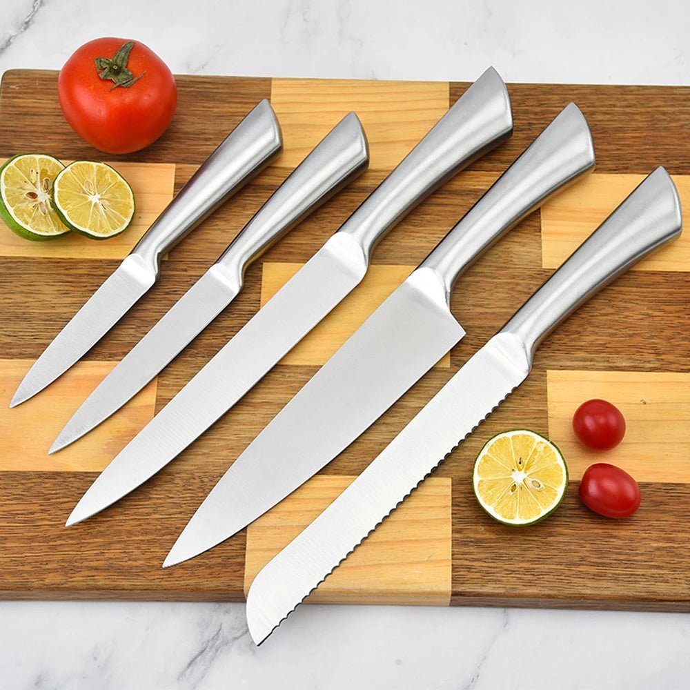 Couteaux Japonais - Ensemble de 5 couteaux de Chef de cuisine japonaise - Tresors asiatiques