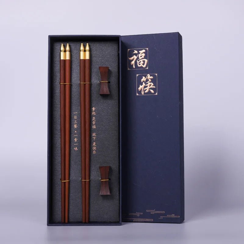Deux paires de baguette en Bois de Santal Rouge. - Tresors asiatiques