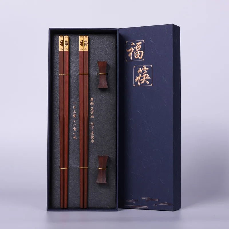 Deux paires de baguette en Bois de Santal Rouge. - Tresors asiatiques