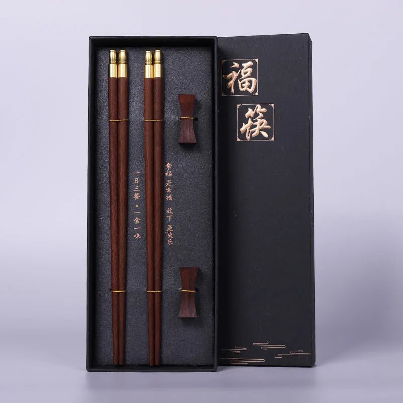 Deux paires de baguette en Bois de Santal Rouge. - Tresors asiatiques