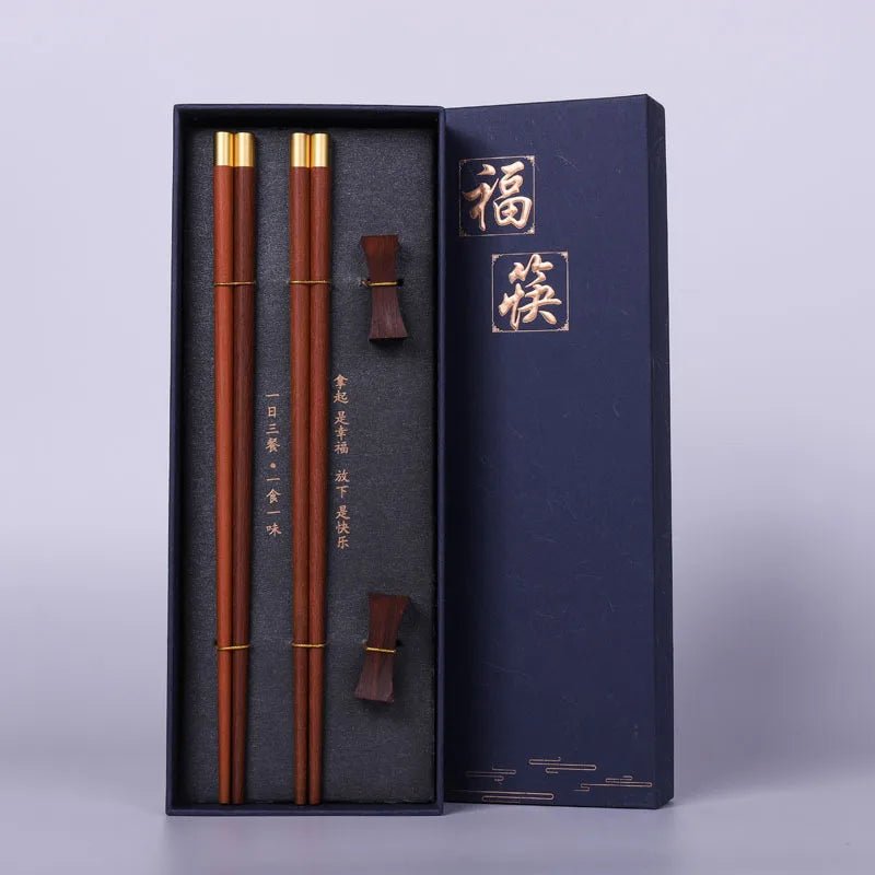 Deux paires de baguette en Bois de Santal Rouge. - Tresors asiatiques