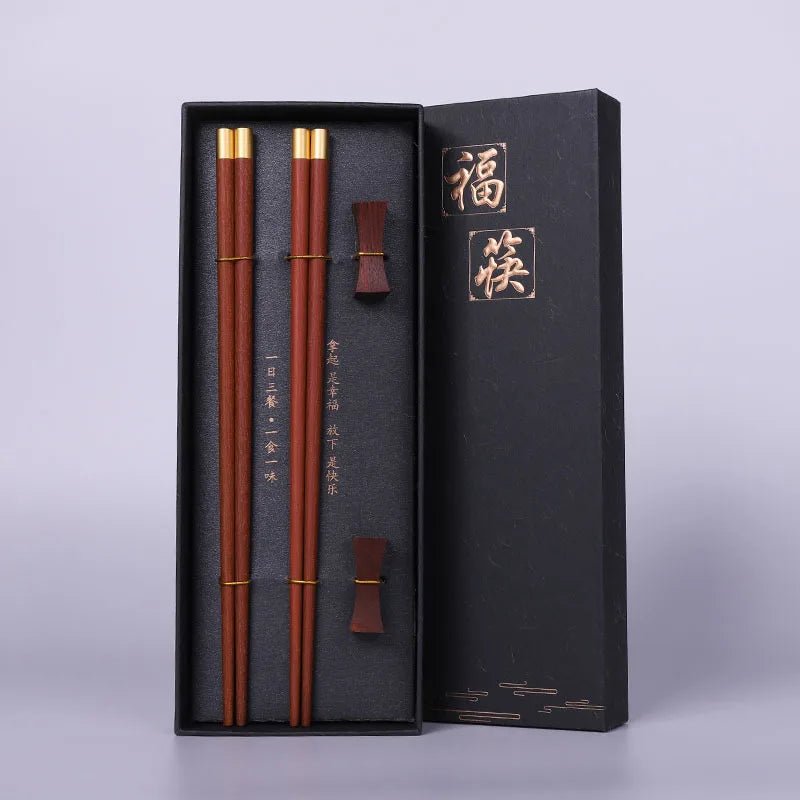 Deux paires de baguette en Bois de Santal Rouge. - Tresors asiatiques