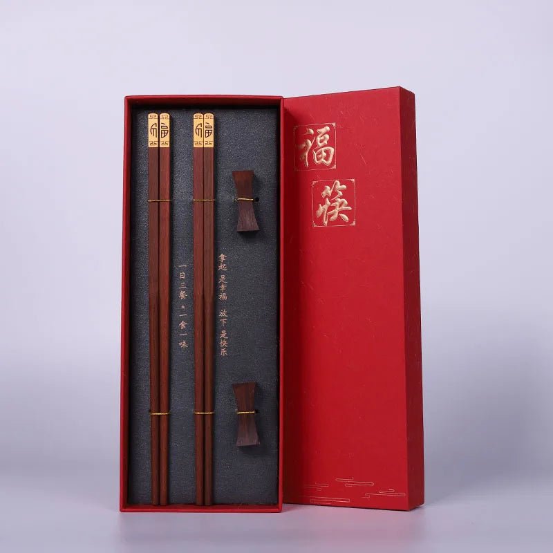 Deux paires de baguette en Bois de Santal Rouge. - Tresors asiatiques