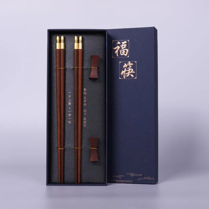 Deux paires de baguette en Bois de Santal Rouge. - Tresors asiatiques