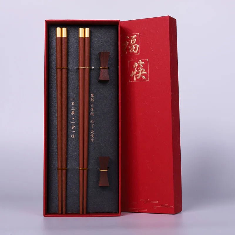 Deux paires de baguette en Bois de Santal Rouge. - Tresors asiatiques