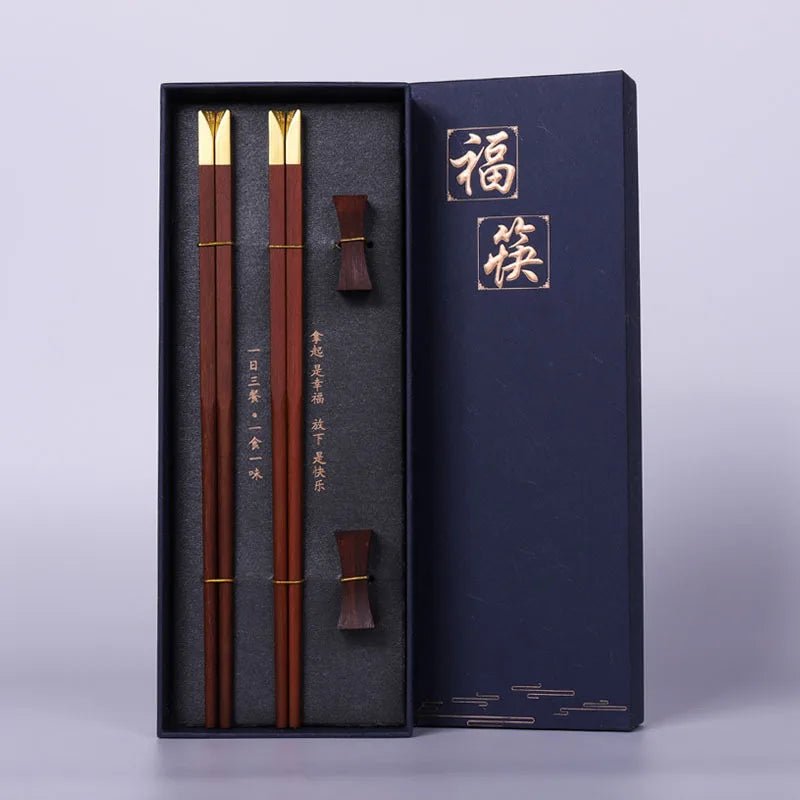 Deux paires de baguette en Bois de Santal Rouge. - Tresors asiatiques